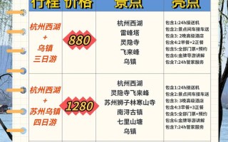 苏杭五日游价格多少？