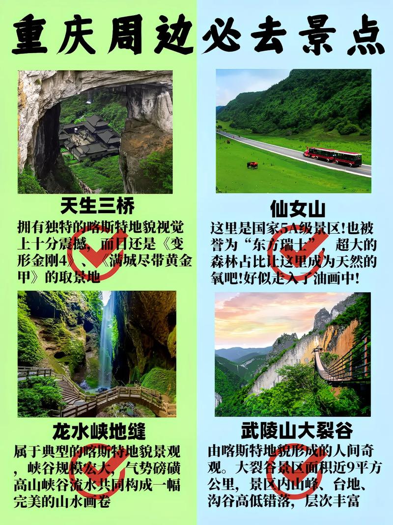 重庆周边哪些景点稳居前十？-第1张图片-星月文旅