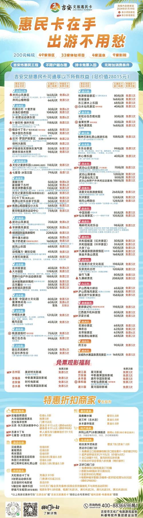 吉安惠民卡哪些景点能用?-第1张图片-星月文旅 吉安惠民卡哪些景点能用?-第1张图片-星月文旅
